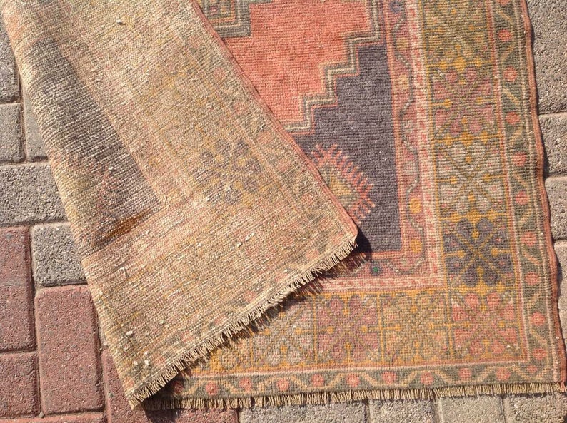 Hand Knotted Vintage Anatolian Area Rug 203cm x 114cm