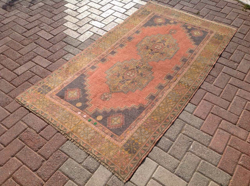 Hand Knotted Vintage Anatolian Area Rug 203cm x 114cm