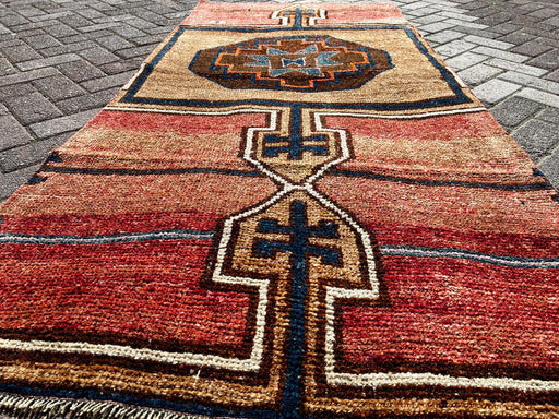 Hand Knotted Vintage Anatolian Area Rug 212 cm x 100 cm