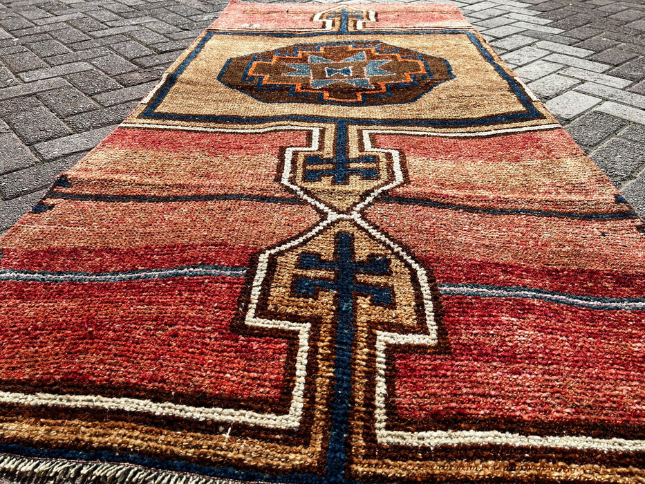Hand Knotted Vintage Anatolian Area Rug 212 cm x 100 cm