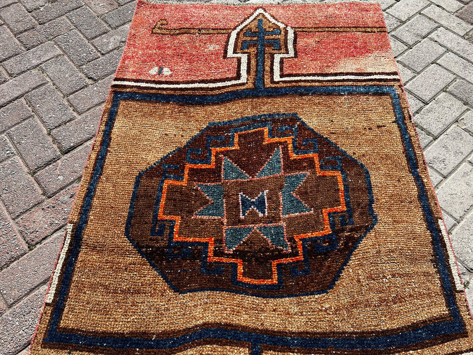 Hand Knotted Vintage Anatolian Area Rug 212 cm x 100 cm