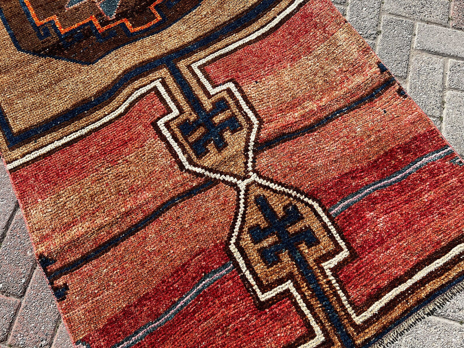 Hand Knotted Vintage Anatolian Area Rug 212 cm x 100 cm
