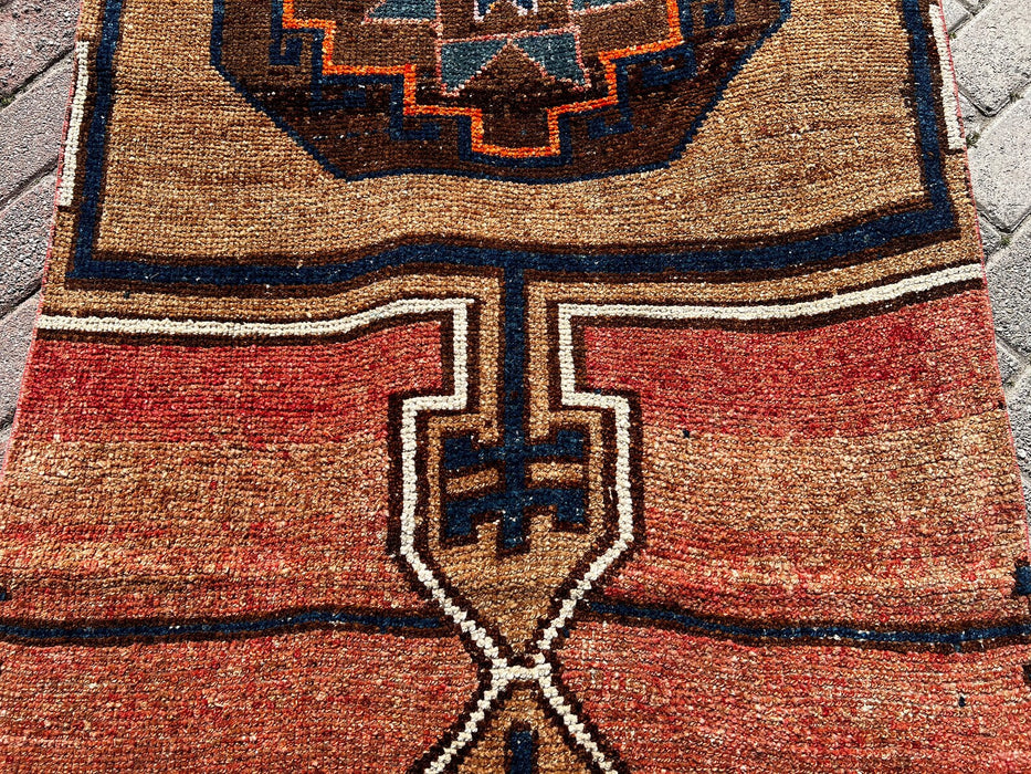 Hand Knotted Vintage Anatolian Area Rug 212 cm x 100 cm
