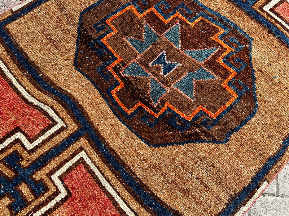 Hand Knotted Vintage Anatolian Area Rug 212 cm x 100 cm
