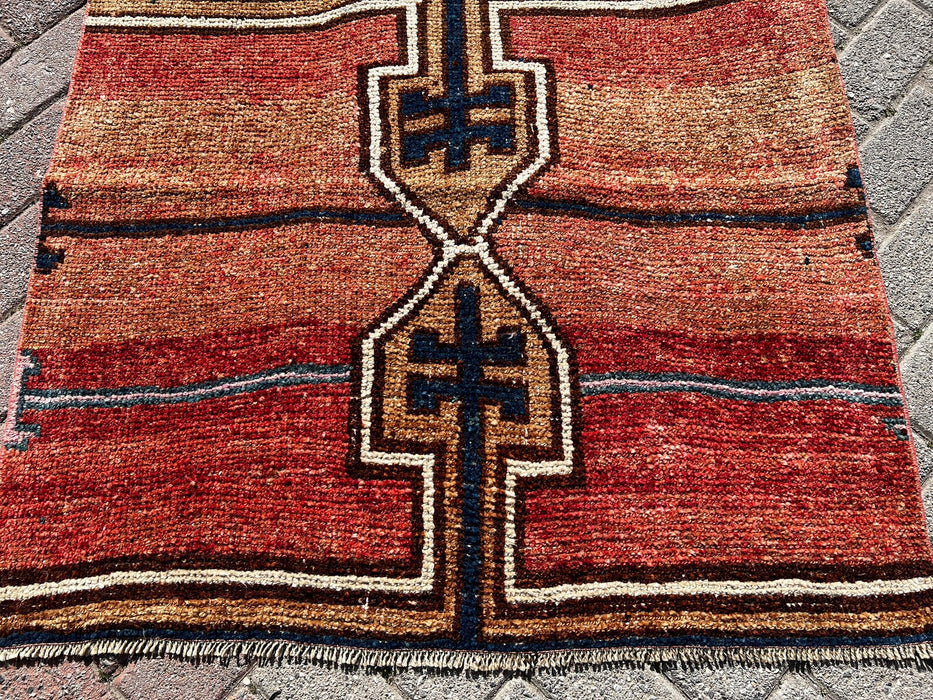Hand Knotted Vintage Anatolian Area Rug 212 cm x 100 cm