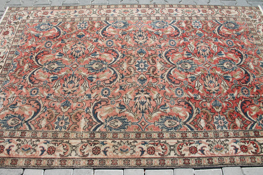 Hand Knotted Vintage Area Rug 244cm x 151cm 1960s Design