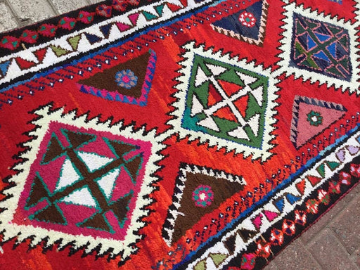 Hand Knotted Vintage Area Rug 371cm x 89cm