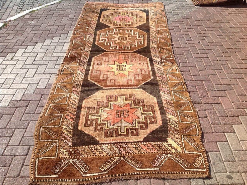Hand Knotted Vintage Area Rug 386cm x 157cm