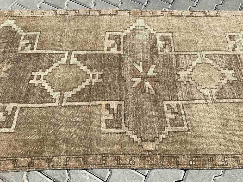 Hand Knotted Vintage Oushak Runner Rug 224cm x 94cm