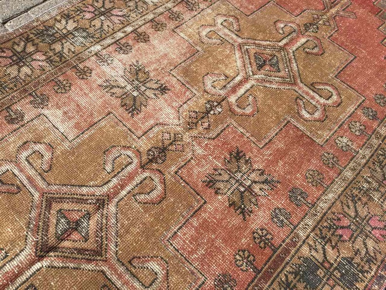 Hand Knotted Vintage Turkish Area Rug 290cm x 145cm