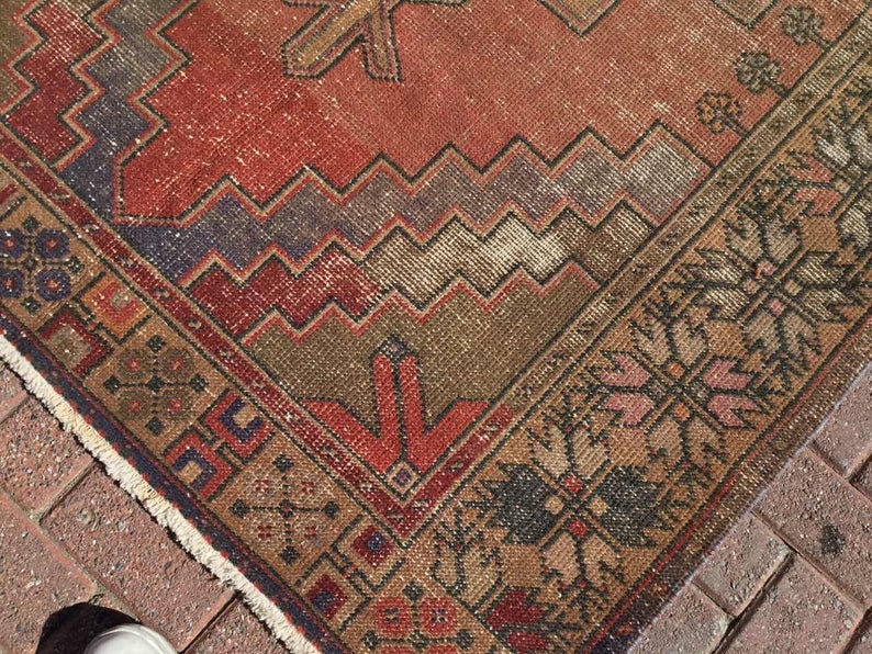 Hand Knotted Vintage Turkish Area Rug 290cm x 145cm