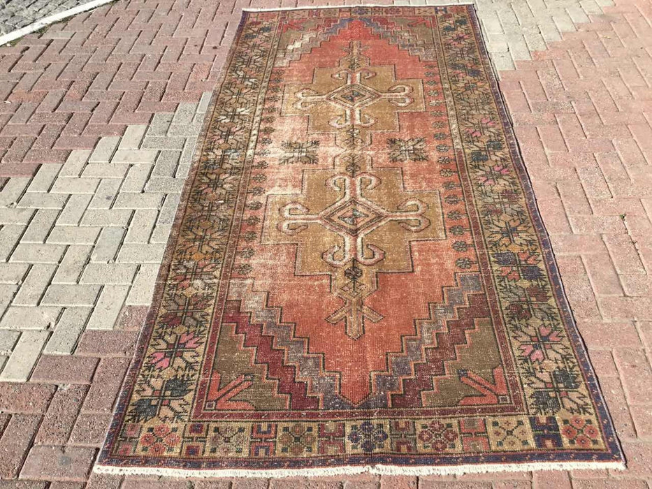 Hand Knotted Vintage Turkish Area Rug 290cm x 145cm