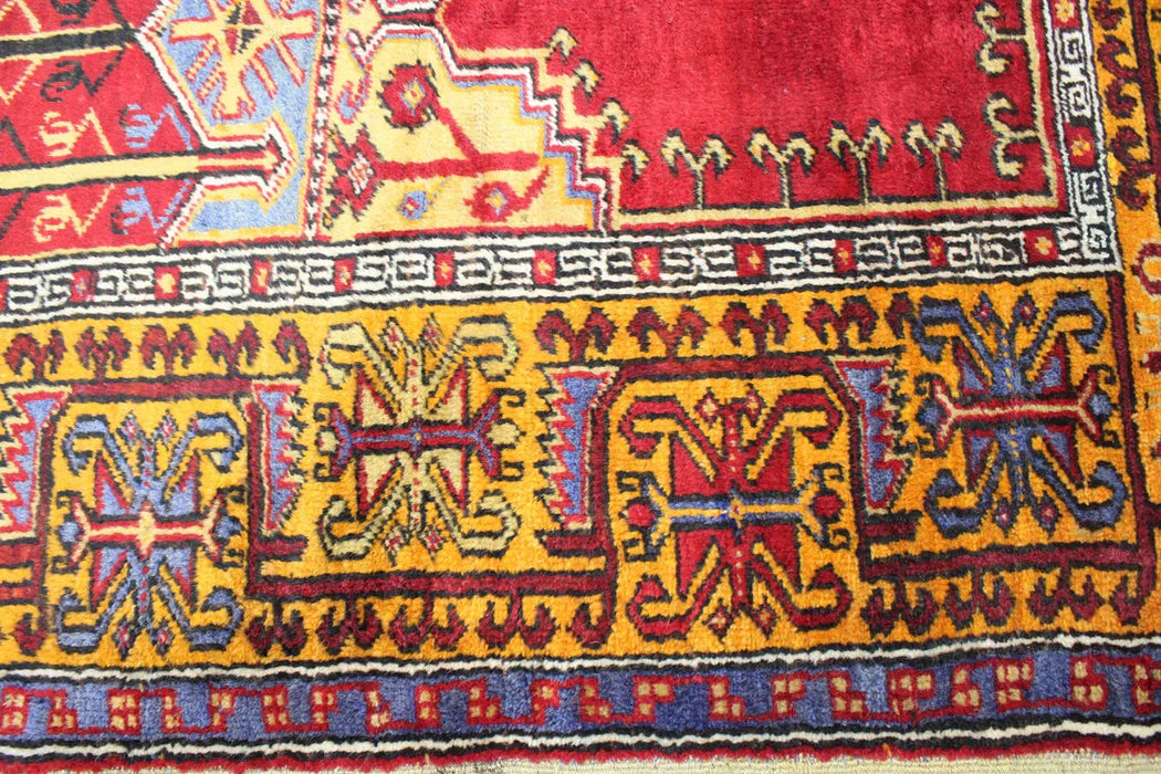 Hand-Knotted Vintage Turkish Rug 105x143 cm #496
