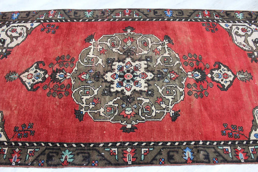 Hand-Knotted Vintage Turkish Rug 119cm x 243cm