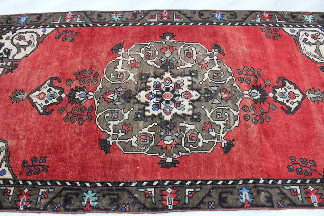 Hand-Knotted Vintage Turkish Rug 119cm x 243cm