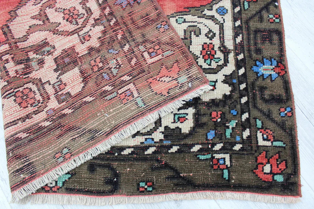 Hand-Knotted Vintage Turkish Rug 119cm x 243cm