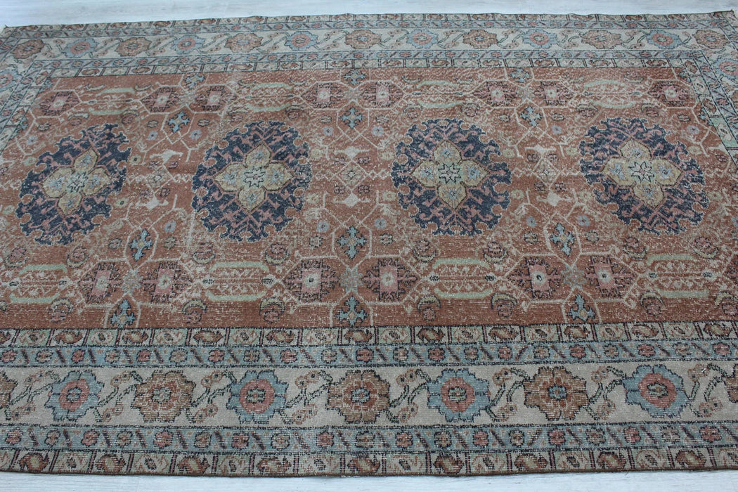 Hand-Knotted Vintage Turkish Rug 185cm x 291cm