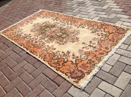 Hand Knotted Vintage Turkish Rug 213cm x 117cm