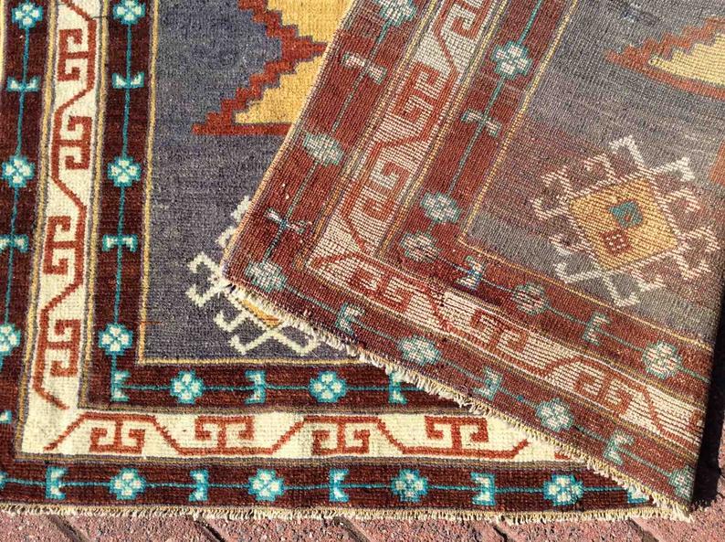 Hand Knotted Vintage Turkish Wool Rug 251cm x 130cm