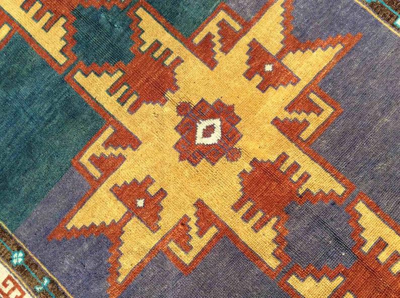 Hand Knotted Vintage Turkish Wool Rug 251cm x 130cm