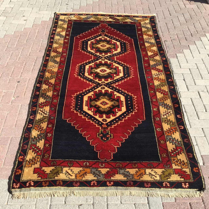 Hand Knotted Vintage Turkish Wool Rug 284cm x 145cm