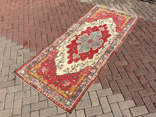 Hand Knotted Vintage Wool Rug 240cm x 104cm from Turkey