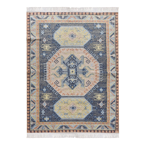 Hand Woven Bunbury Rug in Wool and Hemp Multi Colors