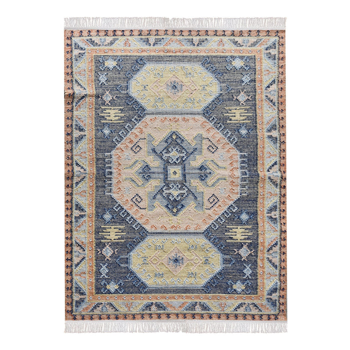 Hand Woven Bunbury Rug in Wool and Hemp Multi Colors