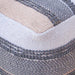 Hand-Woven Cotton Pouf in Taupe Blue and Grey Colors