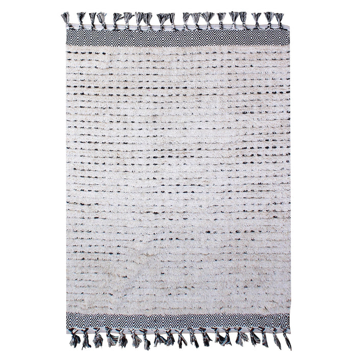 Hand-Woven Cotton Rug for Indoor and Outdoor Use