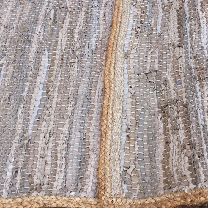 Hand Woven Hemp And Leather Jacmel Rug 5 Color Options