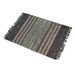 Hand Woven Hemp And Leather Rug For High Traffic Areas