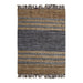 Hand Woven Hemp And Leather Rug For High Traffic Areas