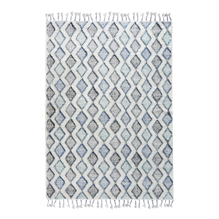 Hand Woven Hemp And PET Geometric Pattern Rug