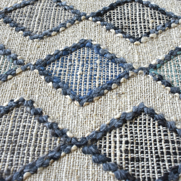 Hand Woven Hemp And PET Geometric Pattern Rug