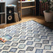 Hand Woven Hemp And PET Geometric Pattern Rug