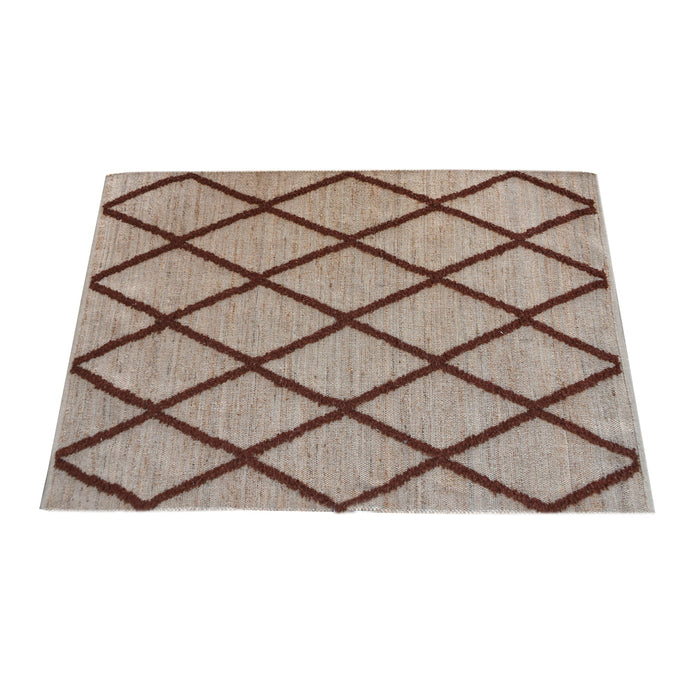 Hand Woven Hemp And PET Yarn Rug