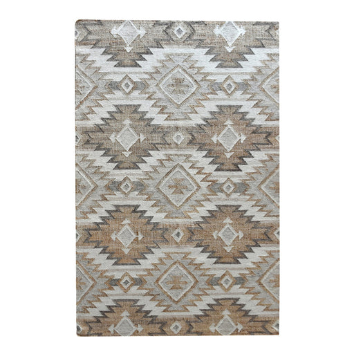 Hand-Woven Hemp And Wool Bazzle Rug With Tribal Pattern