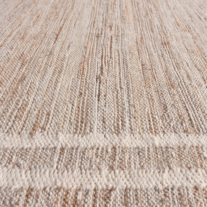 Hand Woven Hemp And Wool Rug For Home Decor