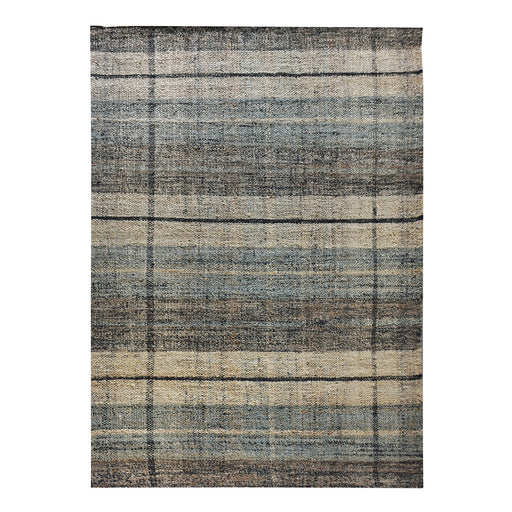 Hand-Woven Hemp Busto Rug in Charcoal Sage Natural Colors