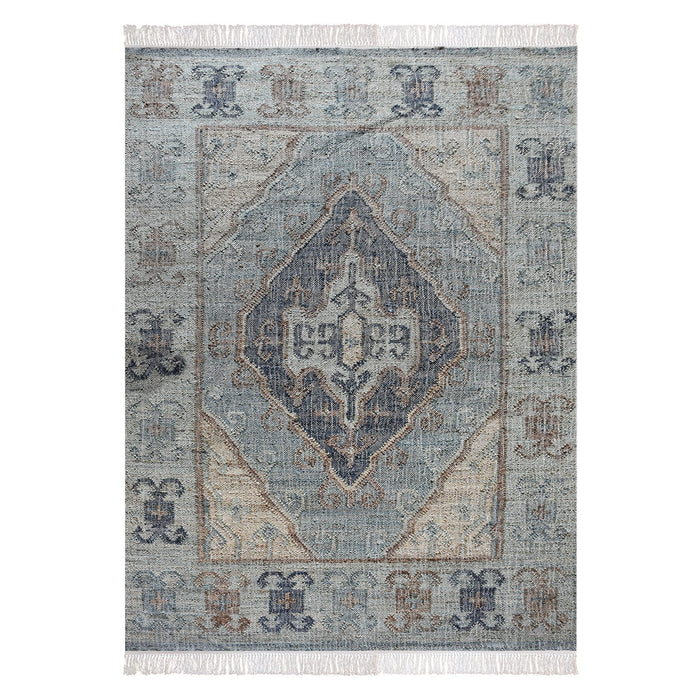 Käsinkudottu hamppumatto Monivärinen Punja Kilim Design