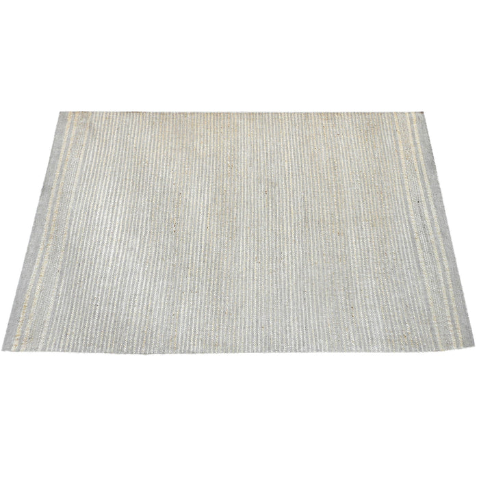 Hand-Woven Hemp and Wool Indoor Outdoor Rug