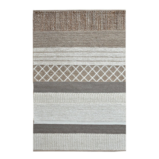 Hand Woven Hemp and Wool Rug for Modern and Bohemian Decor