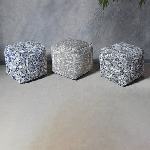 Håndvevd Jacquard-puff for Bohemian Living Spaces