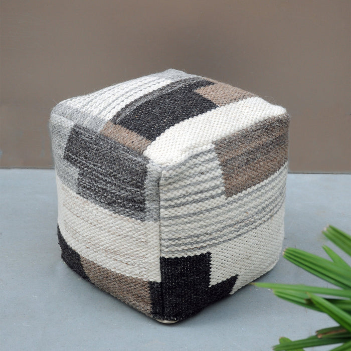 Pouf In Lana E Cotone Intrecciati A Mano Per La Decorazione Home 