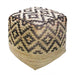 Hand-Woven Wool And Hemp Pouf For Trendy Interiors