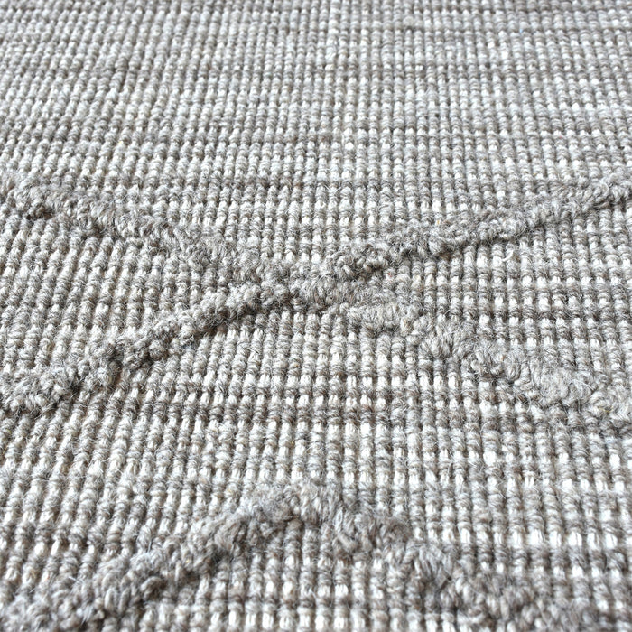 Hand Woven Wool Rug in Natural Grey Tones