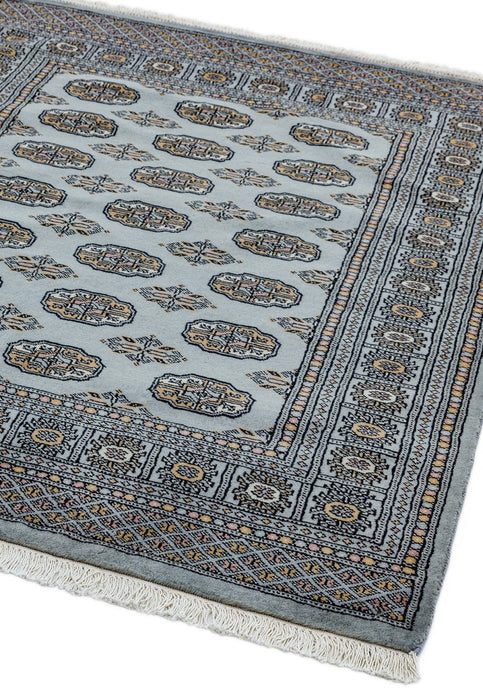 Hand-knotted Bokhara Blue Rug