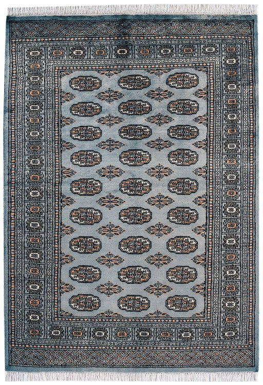 Hand-knotted Bokhara Blue Rug