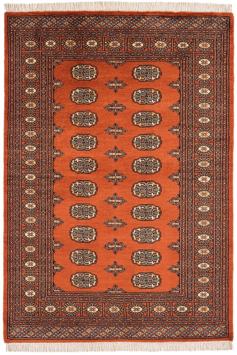 Hand-knotted Bokhara Rust Rug